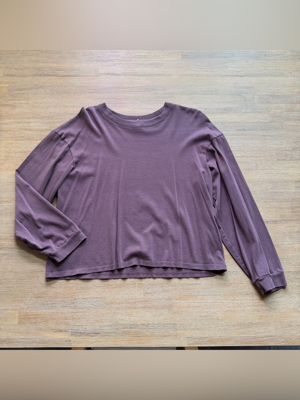 Madewell | Long Sleeve Crewneck Top | M | Dusty Mauve